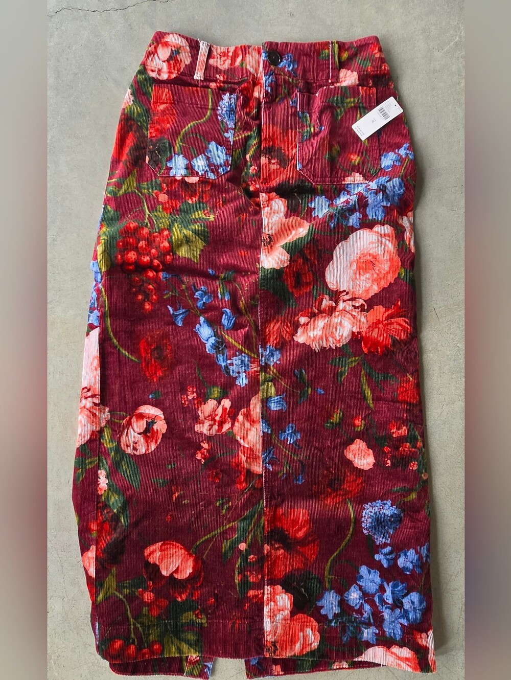 *NWT* Anthropologie Maeve Colette Corduroy Floral Skirt - Picture 5 of 8